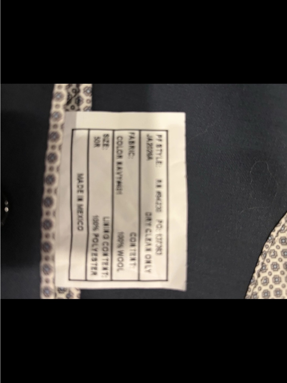 PAUL FREDRICK Navy Blue Blazer-100% Wool-Size 50R-Excellent Condition MSRP $295+ - Picture 7 of 7